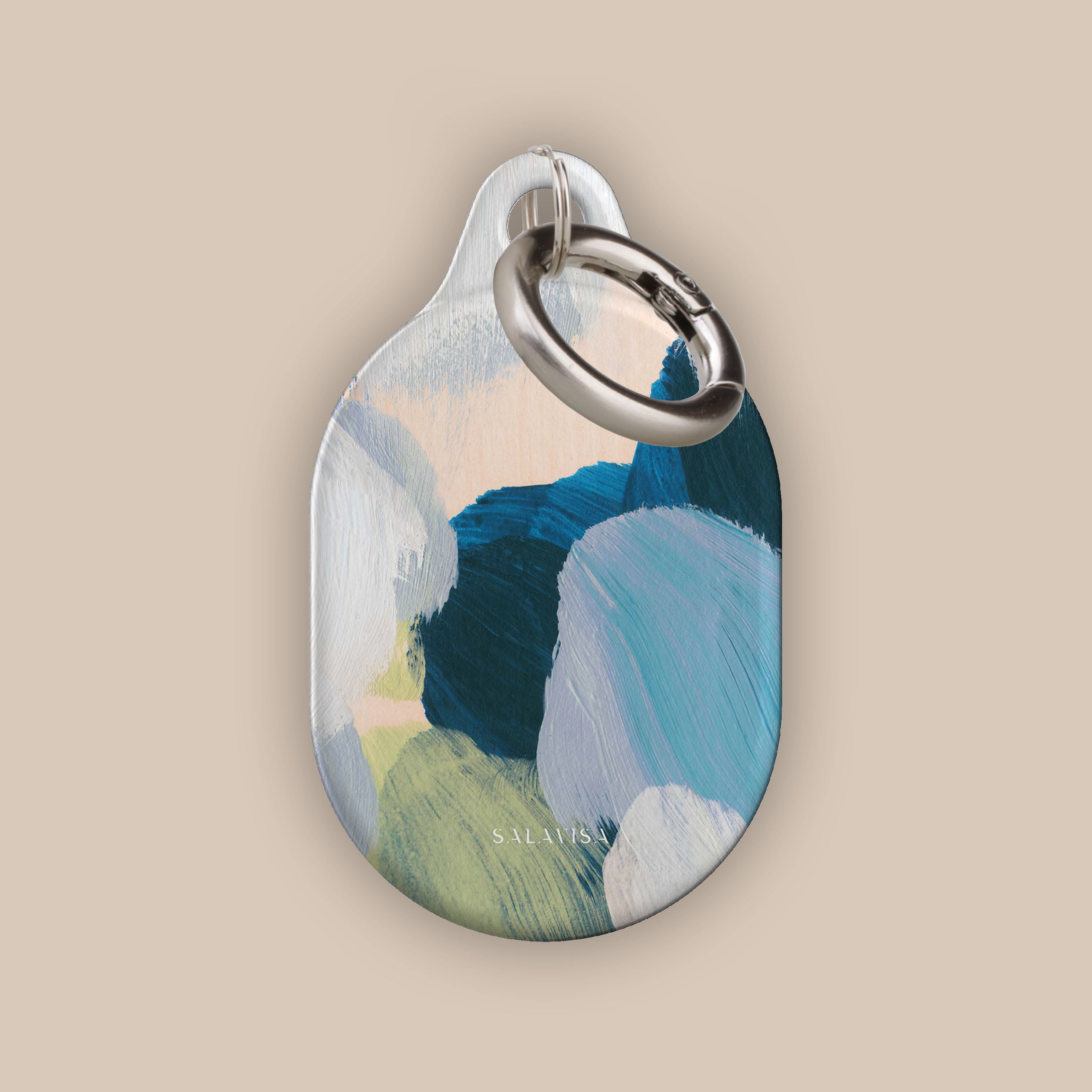 Premium Summer Canvas AirTag Holder - Durable & Stylish Keychain for Apple AirTag - Perfect for Travel, Luggage, Backpacks & Everyday Carry