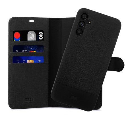 Samsung Galaxy S24 Wallet Case with RFID Protection - Slim Blue Leather Phone Cover for Galaxy S24 - Perfect for Everyday Use & Travel Protection