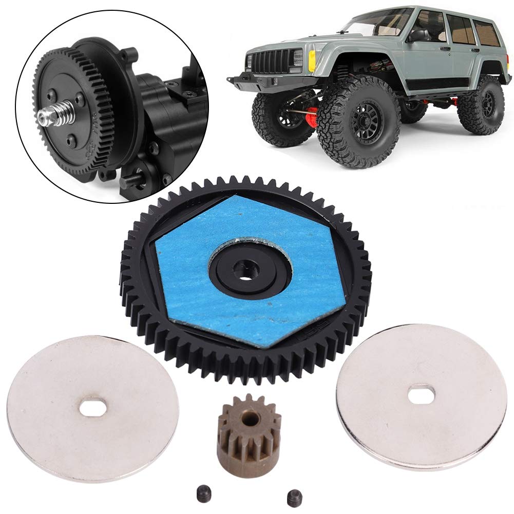 High-Performance 56T Spur Gear & 13T Metal Pinion Gear Set for SCX10 RC Car Models - Compatible with SCX10 II - Durable RC Car Motor Gear Upgrade for Off-Road Crawling & Trail Racing