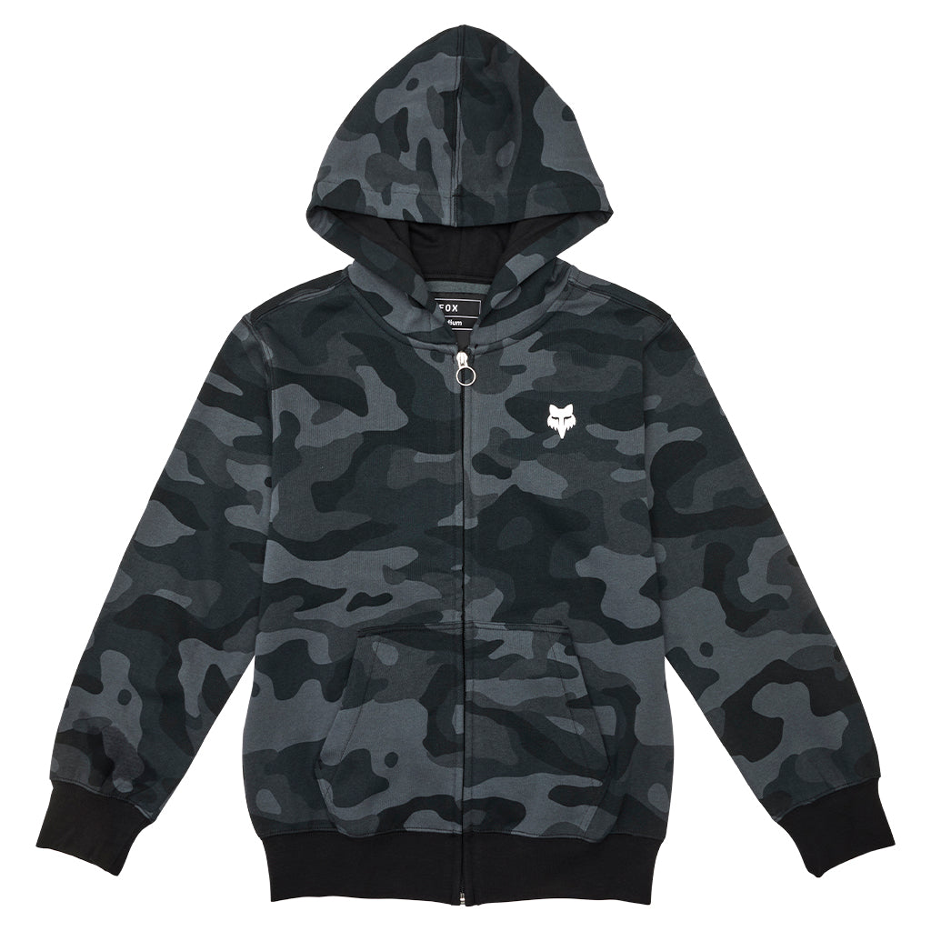 Youth Fox Head Camo Zip Hoodie - Trendy Camouflage Pullover for Teens & Young Adults - Perfect for Outdoor Adventures, Streetwear Fashion & Casual Wear