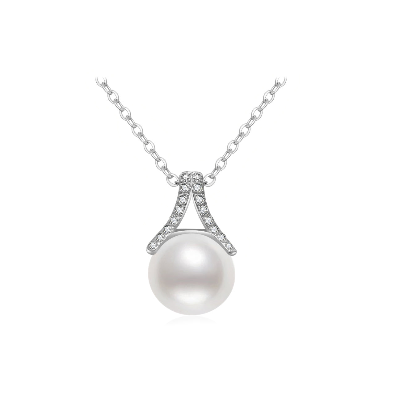 18K Solid Gold Edison Pearl Necklace KN00163 - Elegant Pearl Jewelry for Women, Perfect for Weddings, Anniversaries & Special Occasions