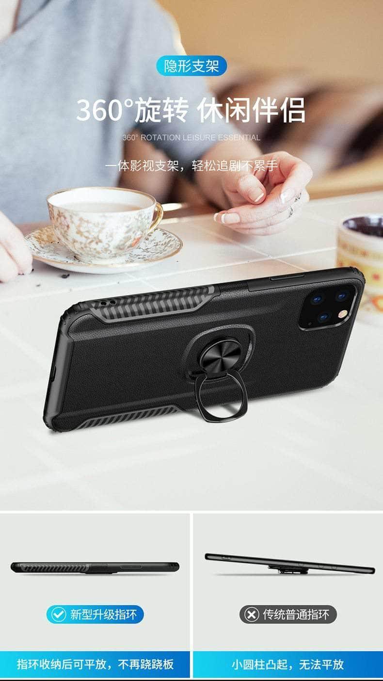Magnetic iPhone 11 Pro Max Case with Stand - Shockproof Armor Protective Cover for Work, Travel & Daily Use