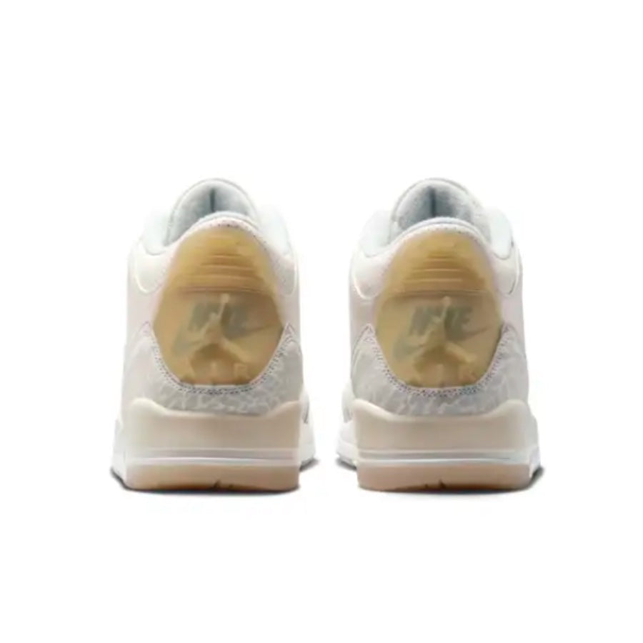 Air Jordan 3 Retro Craft Ivory Grey Mist Cream Sneakers - Men's Basketball Shoes for Casual Wear & Street Style Fashion