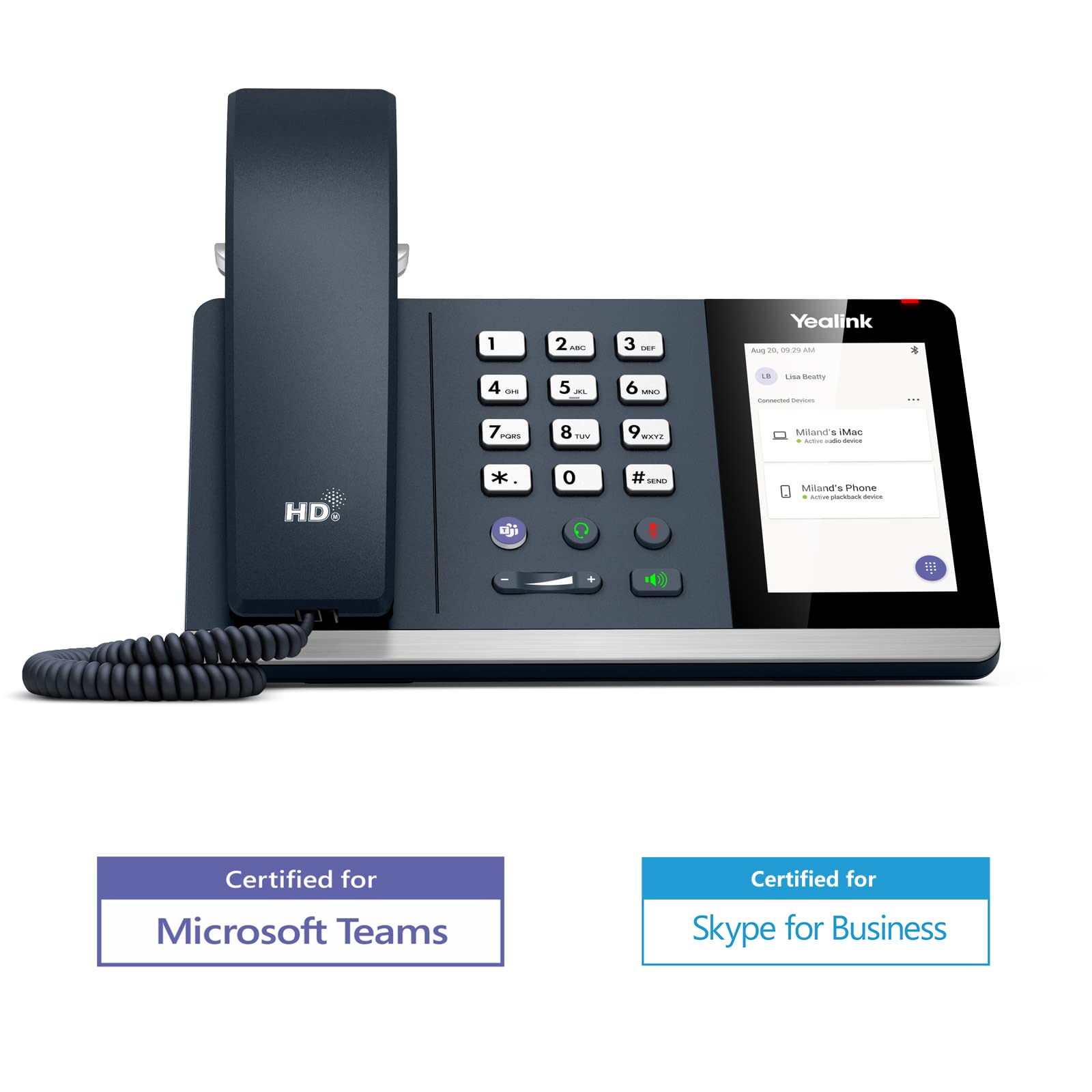 Yealink MP50 USB Business Phone with BLT60 Busylight - Ideal for Office, Call Center & Remote Work Communication