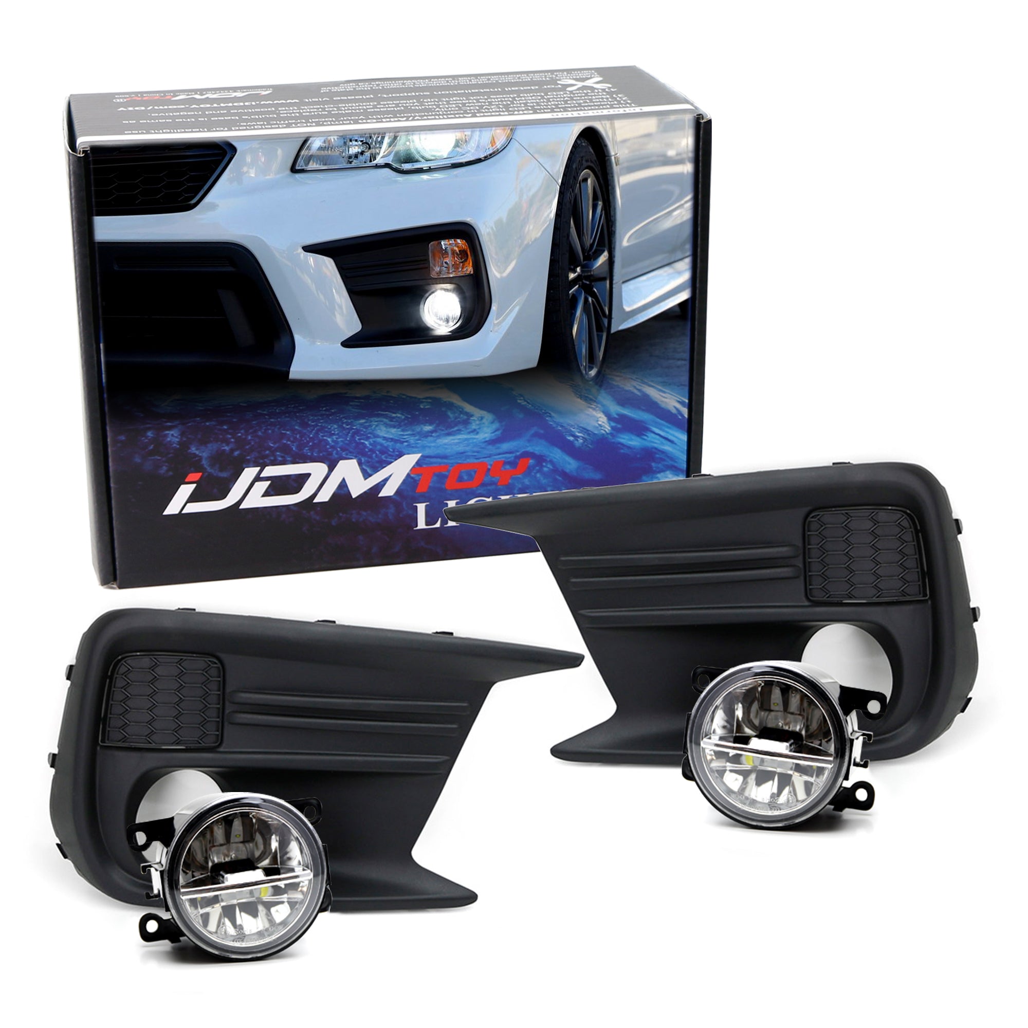 High-Performance Clear Lens CREE XB D LED Fog Lights for 2018-2021 Subaru WRX & STi - Durable Projector Beam for Enhanced Visibility in Foggy & Low-Light Conditions
