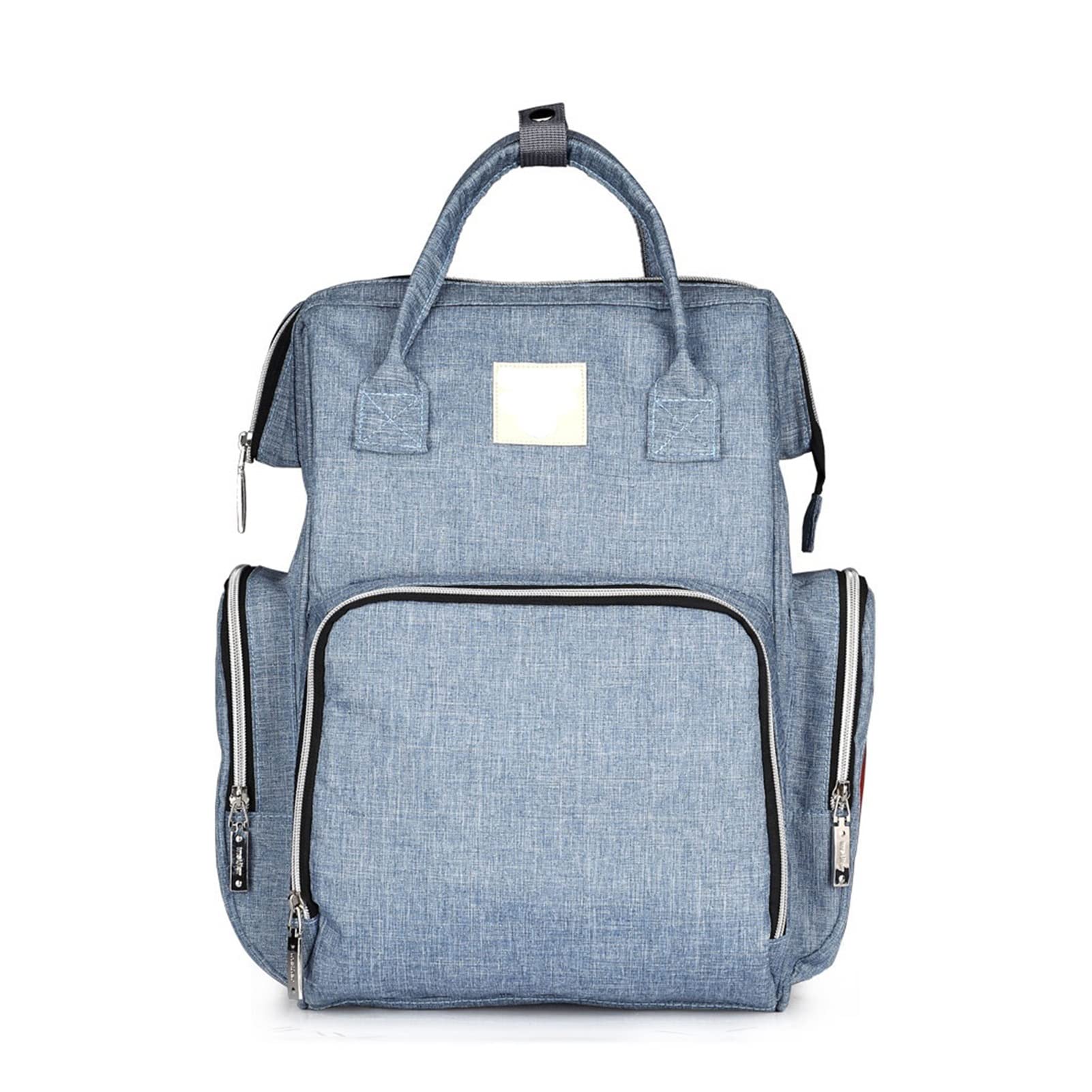 HUACHEN-LS Large Capacity Baby Diaper Backpack - Waterproof Maternity Nappy Bag for Travel, Nursing & Diaper Changing | Denim Blue Diaper Bag with Multiple Pockets | Perfect for Daycare, Hospital Visits & Family Outings