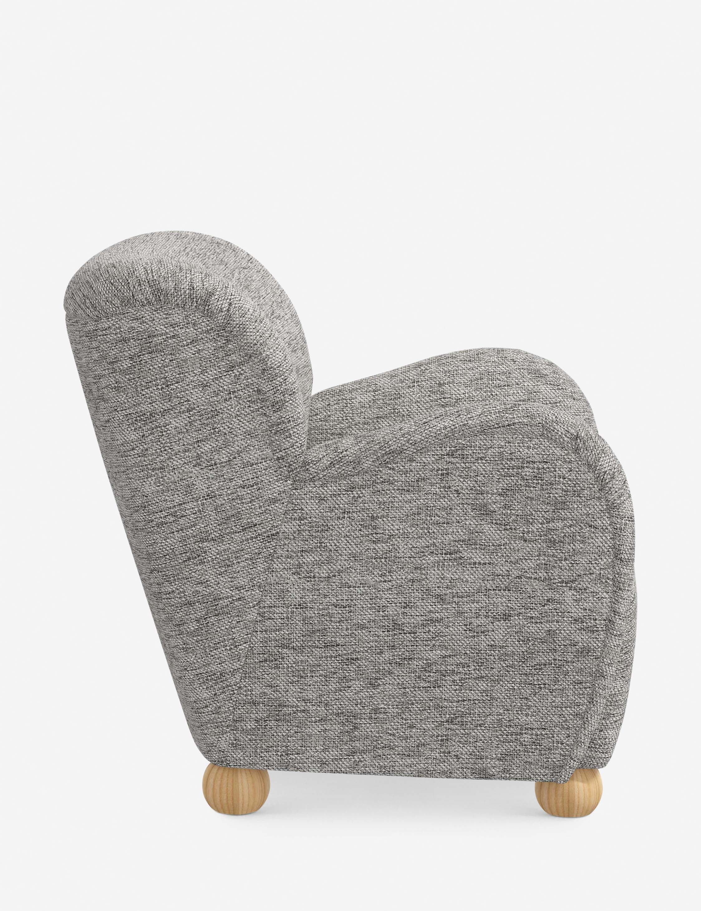 Modern Baird Accent Chair - Mid-Century Inspired Upholstered Armchair with Wooden Legs for Living Room, Bedroom or Office - Perfect for Reading Nook, Lounge Area & Home Decor