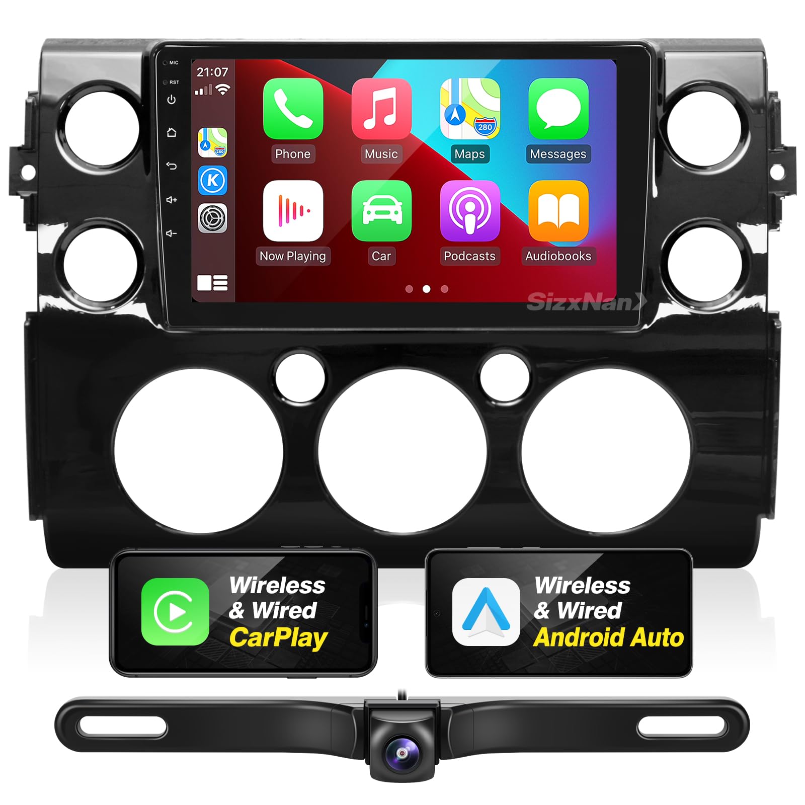 Toyota FJ Cruiser 2006-2020 Android Car Stereo with Wireless CarPlay & Android Auto - 8-Core Bluetooth GPS Navigation, WiFi Multimedia Player, 1280x720 HD Touchscreen Head Unit - Perfect for Road Trips & Off-Road Adventures