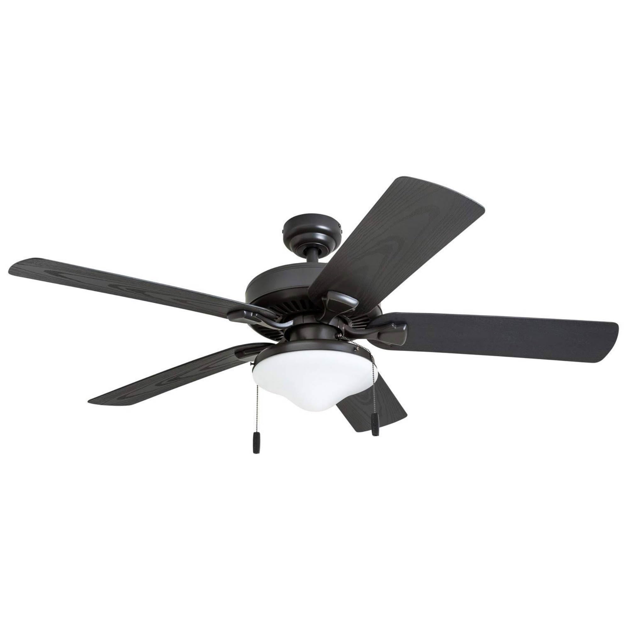 Honeywell Belmar 52 Inch Indoor/Outdoor Ceiling Fan with LED Light - 5 Blade Tri-Mount Design, Pull Chain Control, ETL Damp Rated, Bronze (50512-01) - Perfect for Living Rooms, Bedrooms, Patios and Covered Outdoor Spaces