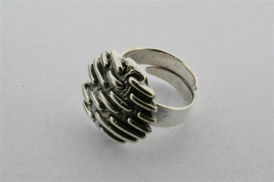 Oxidized Dash Disc Ring - Boho Silver Jewelry for Women - Perfect for Layering & Everyday Wear
