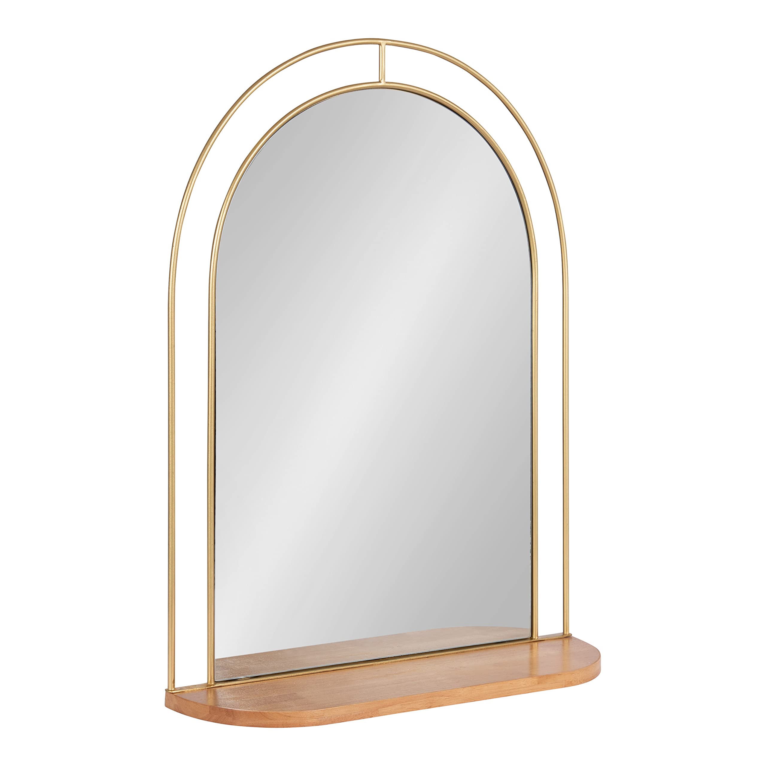 Kate and Laurel Reverie Modern Arched Mirror with Shelf - 23