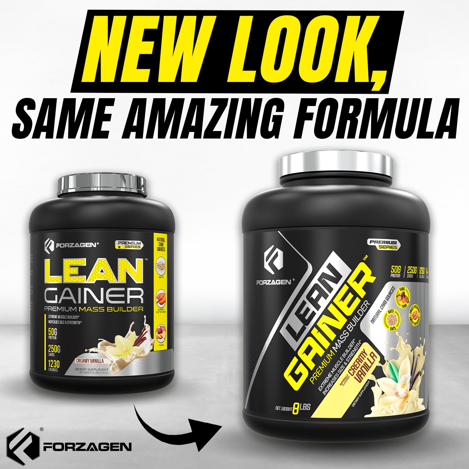 Forzagen Lean Gainer Premium Mass Builder Protein Powder - High Calorie Weight Gain & Muscle Building Supplement for Men & Women | Vanilla Flavor, 8 lbs (11 Servings) | Perfect for Post-Workout Recovery & Bulking Season Nutrition