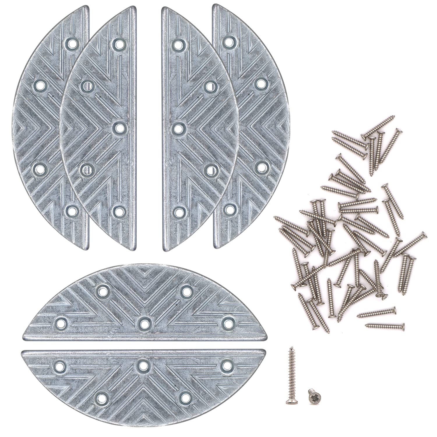3 Pairs Metal Heel Plates & Sole Repair Kit with Screw Nails - Shoe Heel Taps Tips for Boots, Dress Shoes & High Heels - Prevent Slippery & Extend Shoe Life
