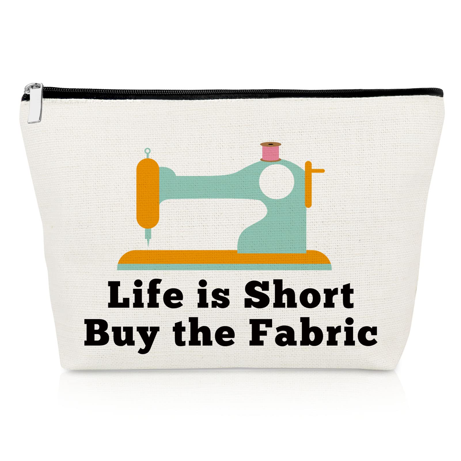 Premium Makeup Bag for Sewing Lovers - Quilter & Seamstress Gifts - Cosmetic Organizer for Women - Perfect Birthday, Christmas & Mother's Day Present - Ideal for Travel, Craft Storage & Daily Essentials