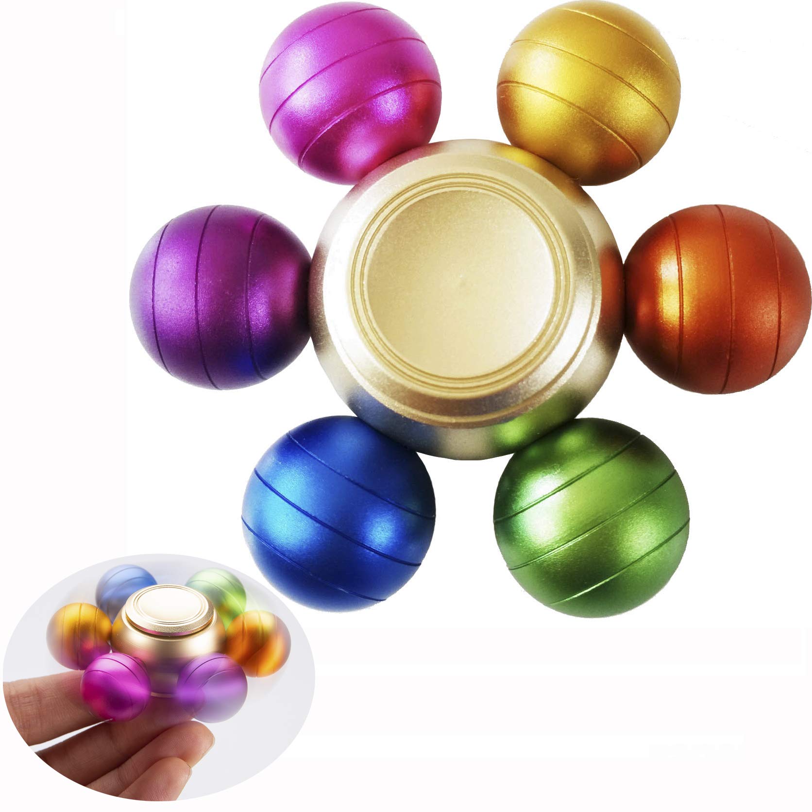 Rainbow Fidget Spinner - Anti-Anxiety Stress Relief Toy for Kids & Adults with ADHD | Colorful Sensory Fidget Toy for Focus & Relaxation | Perfect for Office, School, and Home Use