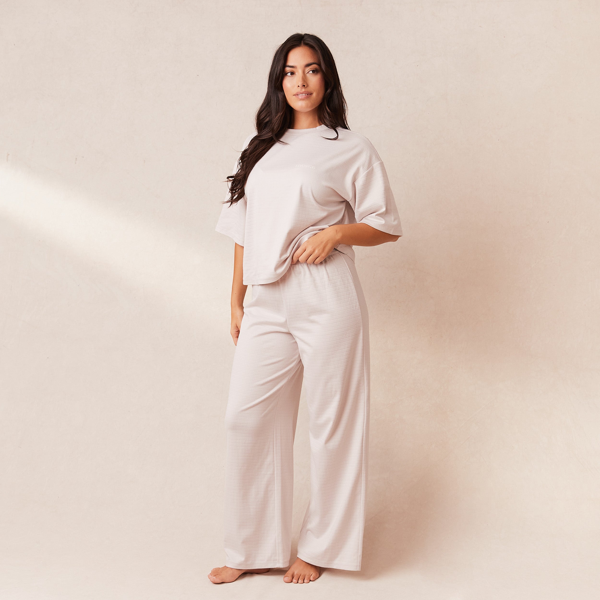 Cozy Classic Fleece Oversized Pajama Pants for Women - Soft & Warm Winter Sleepwear (Cream) - Perfect for Lounging, Sleeping & Cold Weather Comfort
