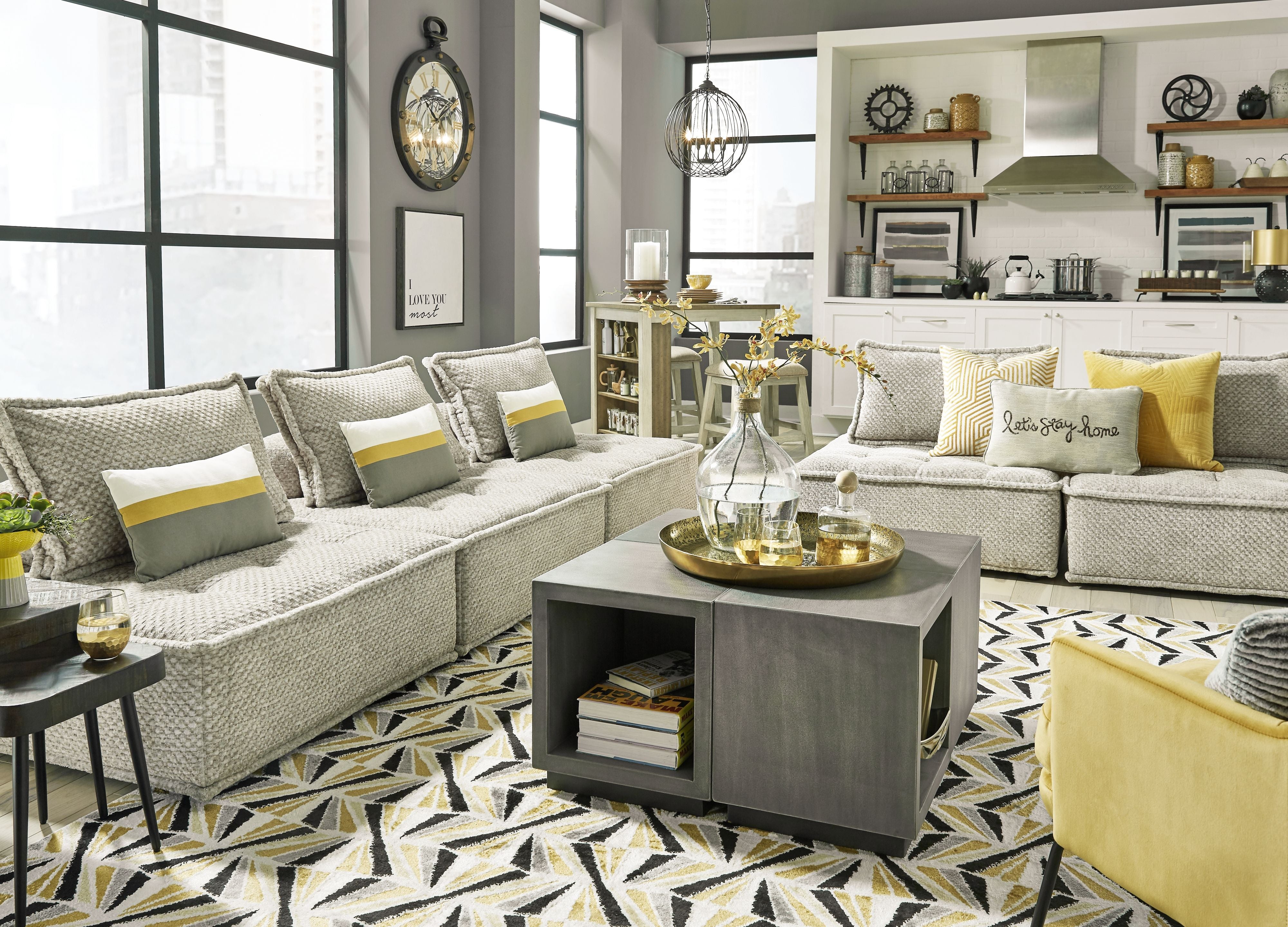 Modern L-Shaped Sectional Sofa with Reversible Chaise - Comfortable Fabric Couch for Living Room, Family Room, or Apartment - Perfect for Relaxing, Entertaining, and Movie Nights