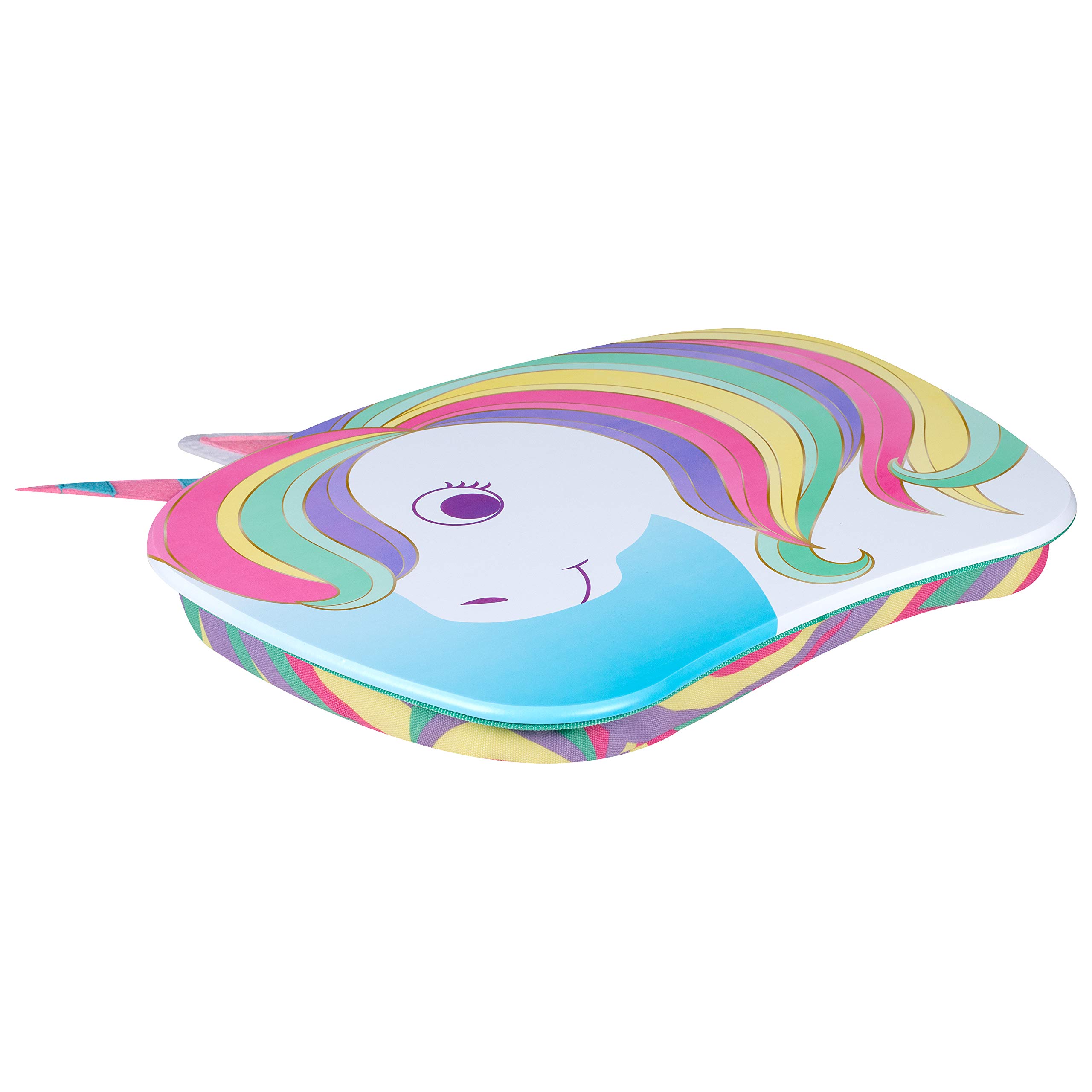 LapGear Lap Pets Unicorn Lap Desk for Kids - Portable Laptop Tray Fits 15
