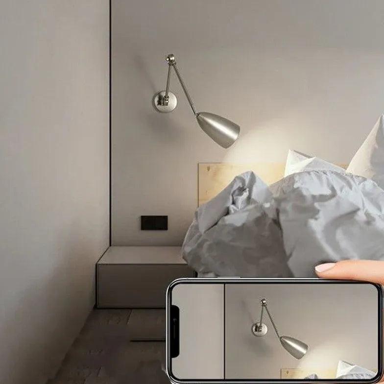 Modern Nickel Wall Light for Bedroom - Elegant Sconce Lighting Fixture for Home Decor, Living Room, Hallway & Dormitory