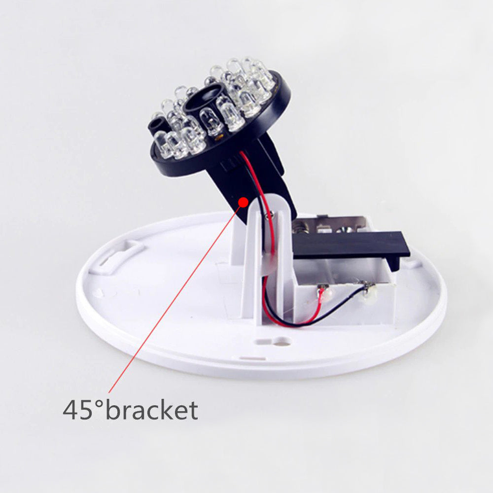 Dummy CCTV Dome Security Camera with 28 Red LED Lights - Fake Surveillance Camera for Home, Office & Business Security
