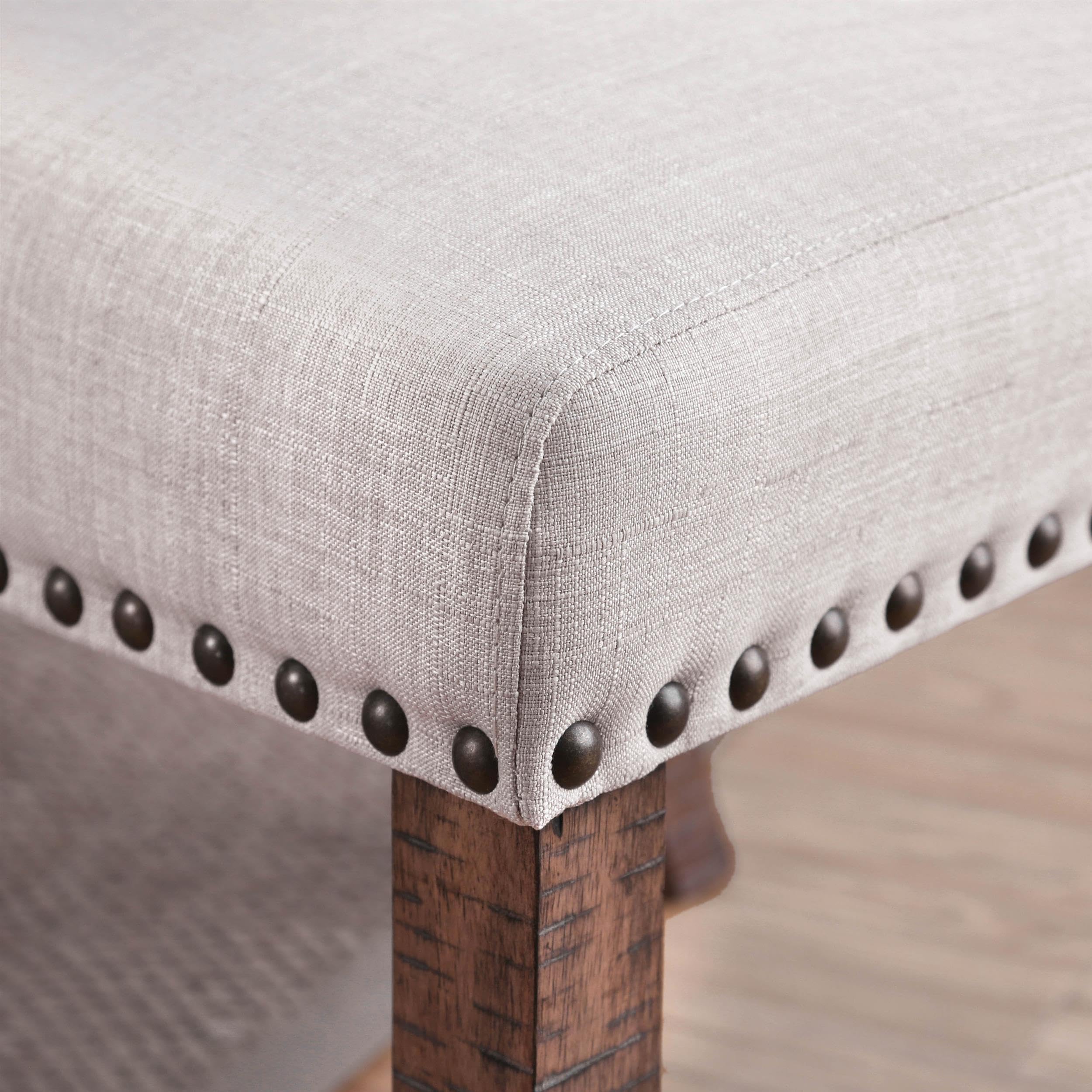 Liston Fabric Tufted Dining Chairs in Ivory - Set of 2 | Modern Upholstered Kitchen Chairs for Dining Room & Breakfast Nook | Comfortable & Stylish Seating for Home & Restaurant