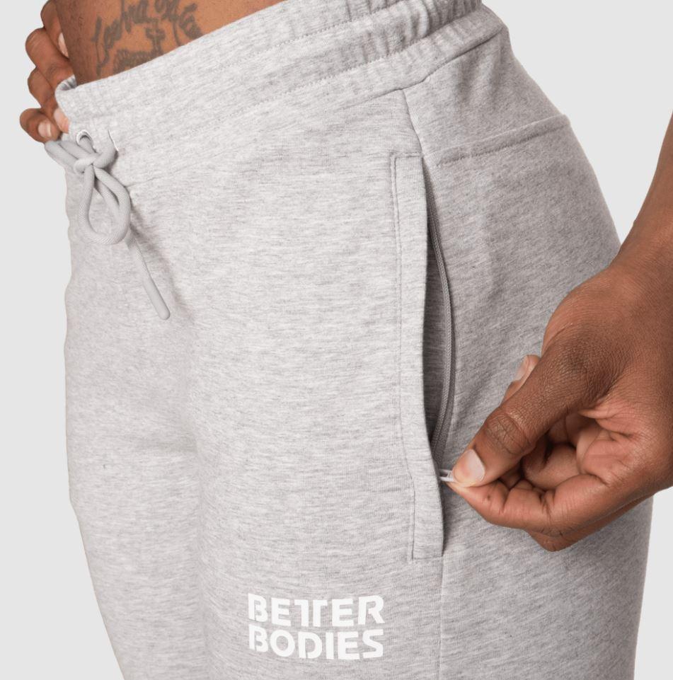 Better Bodies Empire Joggers - Light Grey Athletic Pants for Men & Women | Comfortable Running, Workout & Lounge Wear for Gym, Yoga & Casual Style