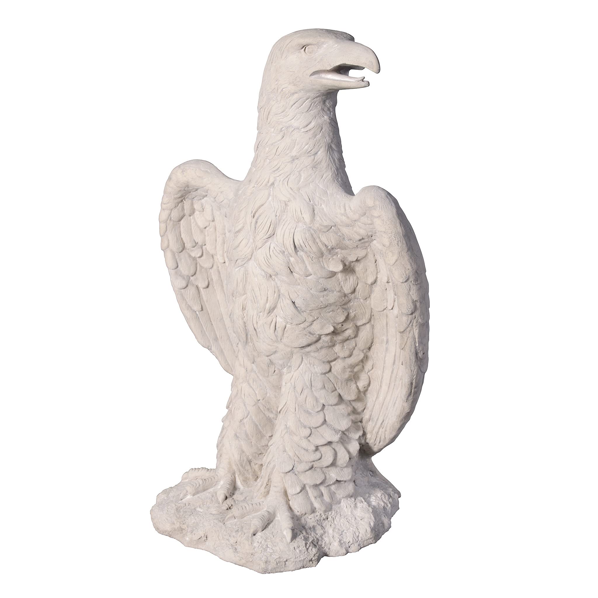 Design Toscano Large American Eagle Statue - Grand Scale Outdoor Garden Decor for Patio, Yard, and Home Decoration
