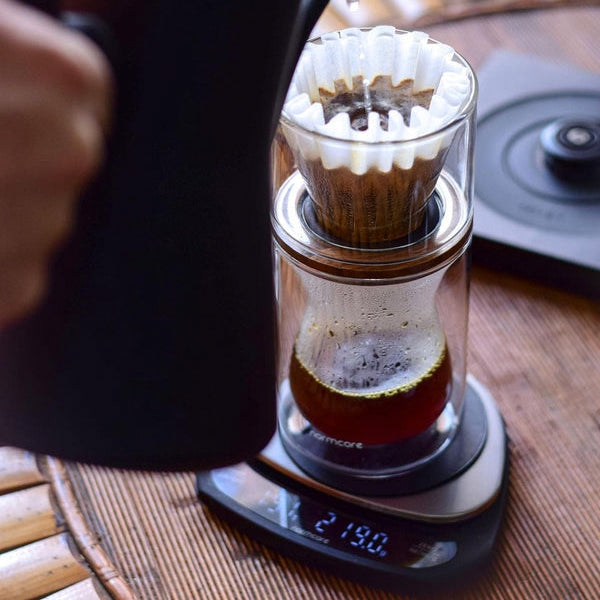 Premium Normcore Pour Over Coffee Maker - Durable Glass & Stainless Steel Dripper for Specialty Coffee Brewing at Home, Office, or Camping