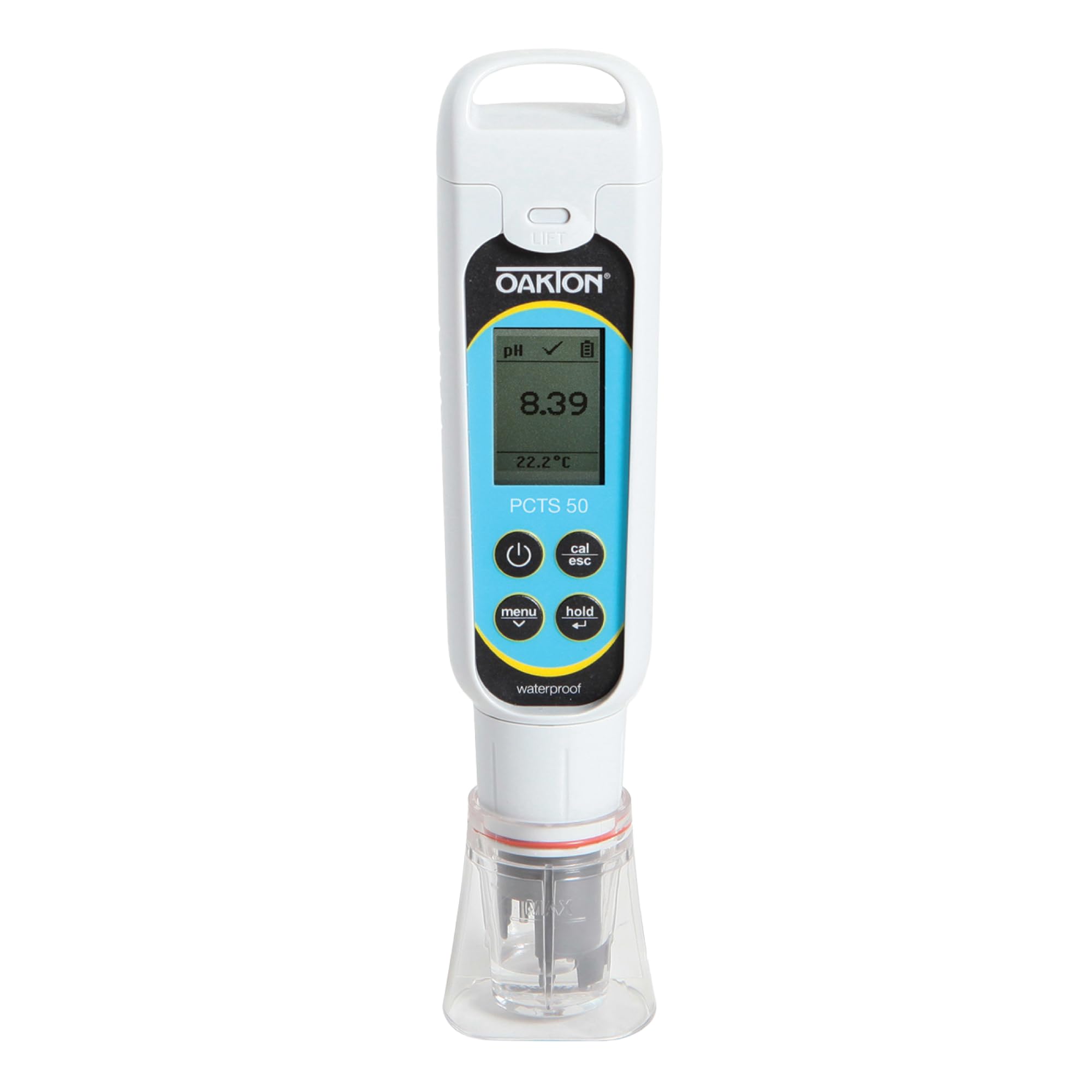 Oakton AO-35634-35 PCTSTestr 50 Waterproof Pocket pH/Cond/TDS/Salinity Tester - Premium 50 Series Digital Water Quality Meter for Pools, Aquariums & Hydroponics (Black)