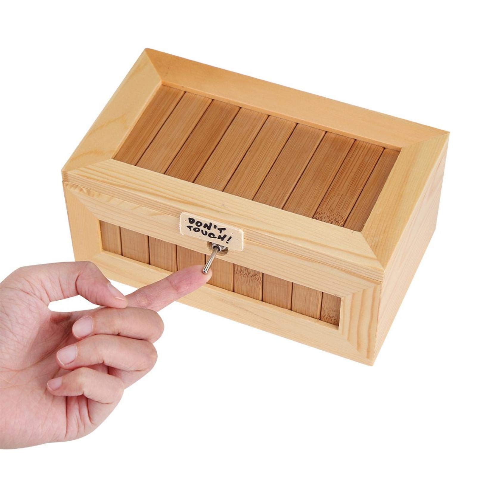 Alvinlite Wooden USB Electronic Useless Box Toy - Funny Interactive Stress Relief Desk Decoration Gift with Auto Shutoff Feature | Perfect for Office Pranks, Anxiety Relief & Unique Gifts