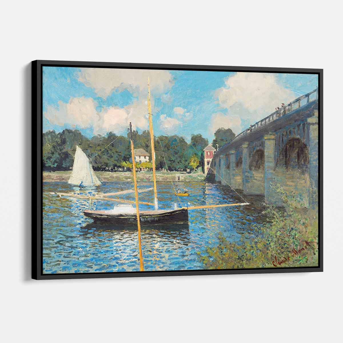 Blue Bridge Wall Art Canvas Print 7285 - Stunning Landscape Painting for Living Room, Bedroom & Office Decor
