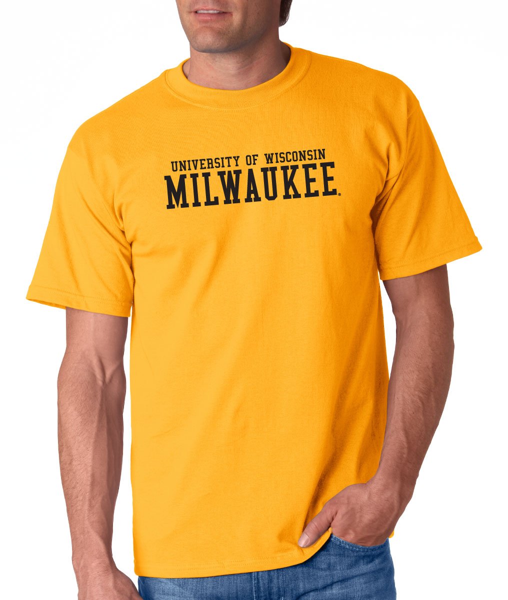 Wisconsin Milwaukee Panthers NCAA Block Unisex Black T-Shirt | Comfortable Cotton Fan Apparel for Game Day, School Spirit & Casual Wear