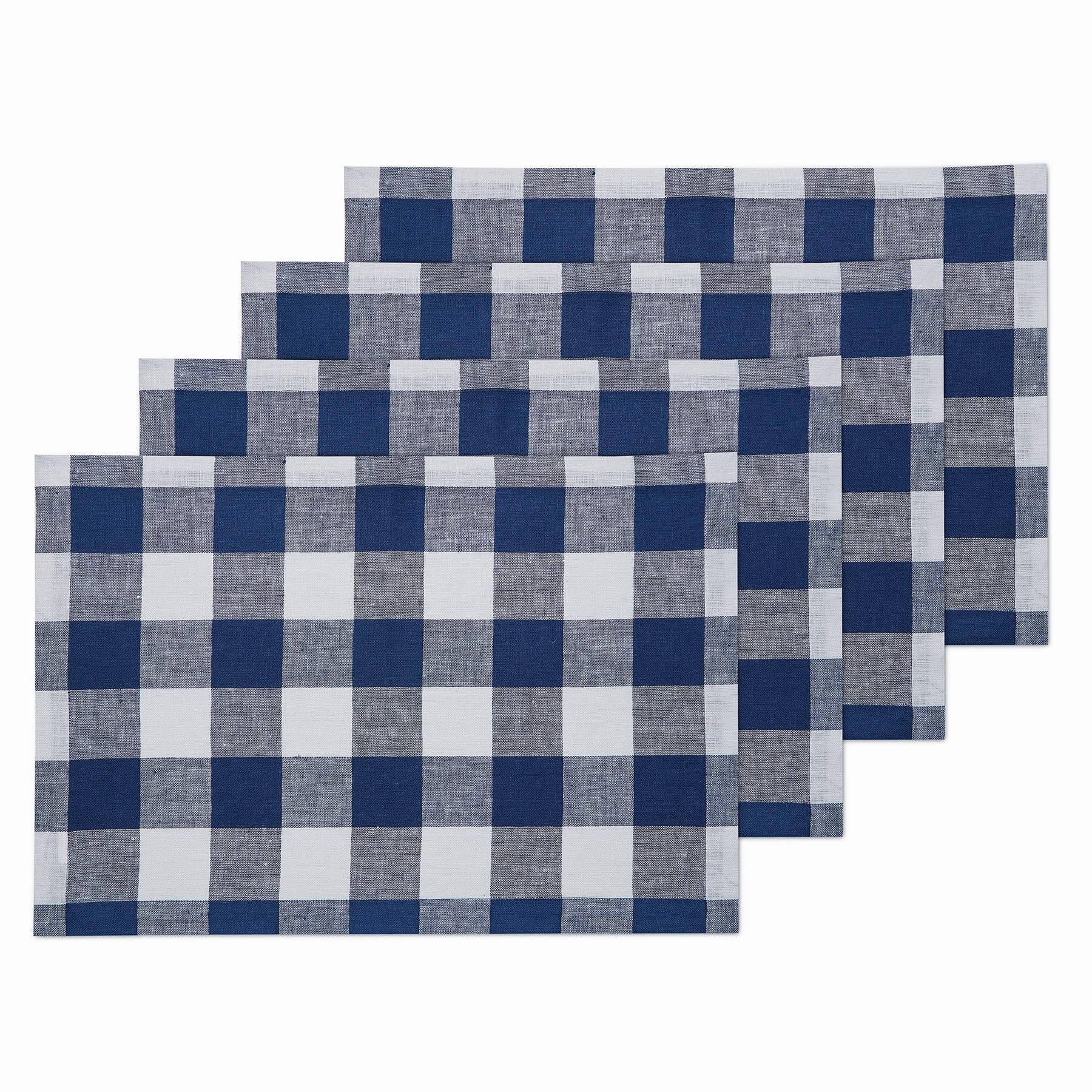 Buffalo Check Cotton Placemats Set of 4 - Rustic Farmhouse Table Decor for Dining Room, Kitchen, and Holiday Gatherings