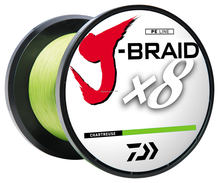 Daiwa J Braid x8 8 Strand High Performance Braided Fishing Line - 328, 548, 3300 Yards - Saltwater & Freshwater Fishing for Bass, Trout, and Saltwater Game Fish