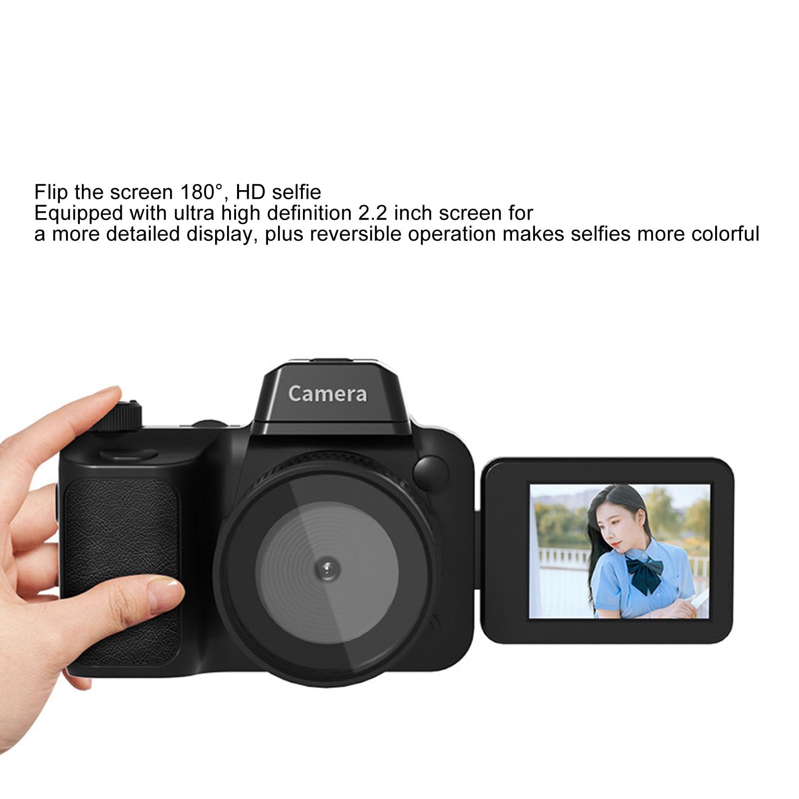 4K 50MP Digital Camera with 16x Zoom & Flip Screen - 1080P Video Recording, Built-in Fill Light - Portable Vlogging Camera for Travel, YouTube, and Family Moments