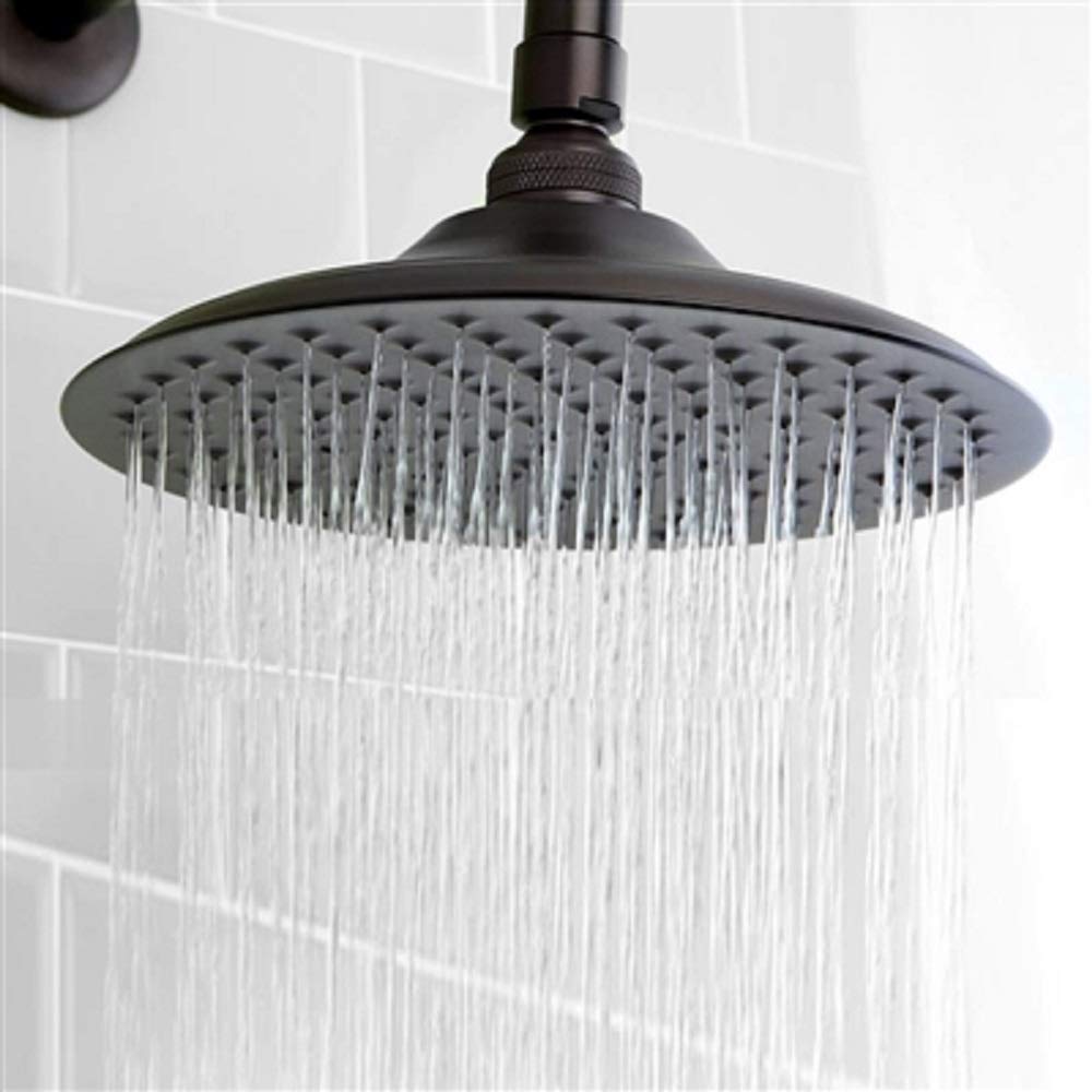Oil Rubbed Bronze Round Rain Shower Head 16 Inch - High Pressure Luxury Rainfall Showerhead for Spa-Like Bathroom Experience, Perfect for Master Bath and Relaxation