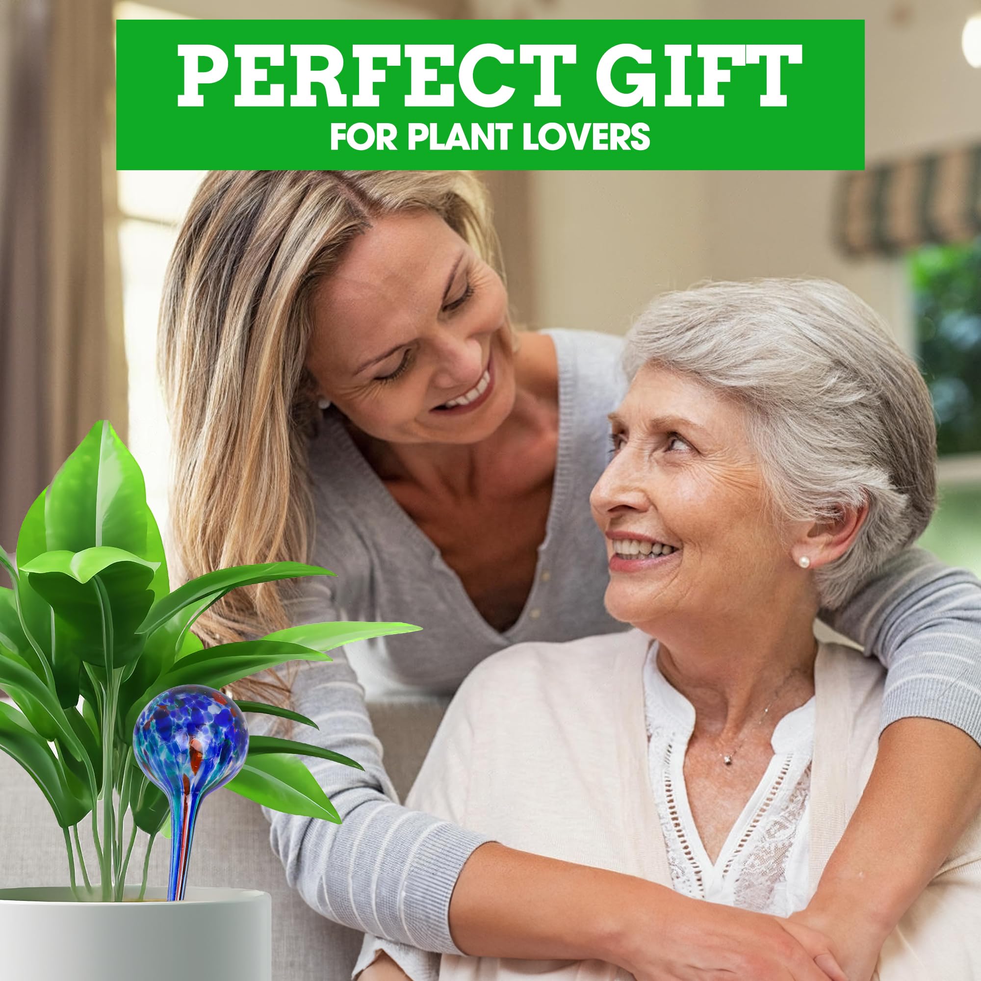 Besti Self-Watering Plant Globes - 4-Pack XL Automatic Watering System for Indoor & Outdoor Potted Plants - 380-400ml Capacity, Lasts Up to 2 Weeks - Perfect for Vacation, Office Plants & Garden Care (Set of 4)