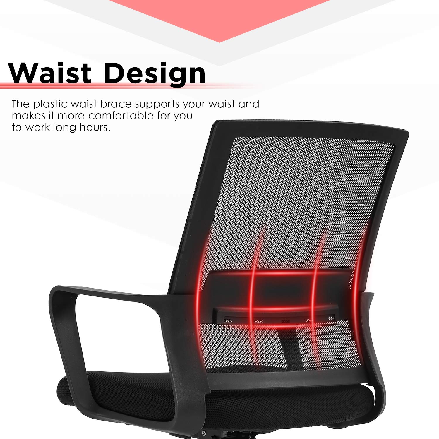 Ergonomic Mesh Drafting Chair with Adjustable Foot Ring - Tall Office Chair for Standing Desk, Mid-Back Support Computer Chair for Home & Office Workspace - Black (Ideal for Architects, Designers & Long Work Sessions)