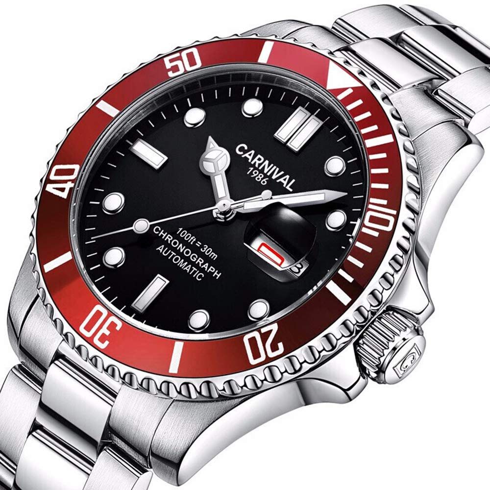 Waterproof Automatic Men's Watch with Luminous Hands - Self-Winding Mechanical Watch for Business, Casual & Outdoor Activities