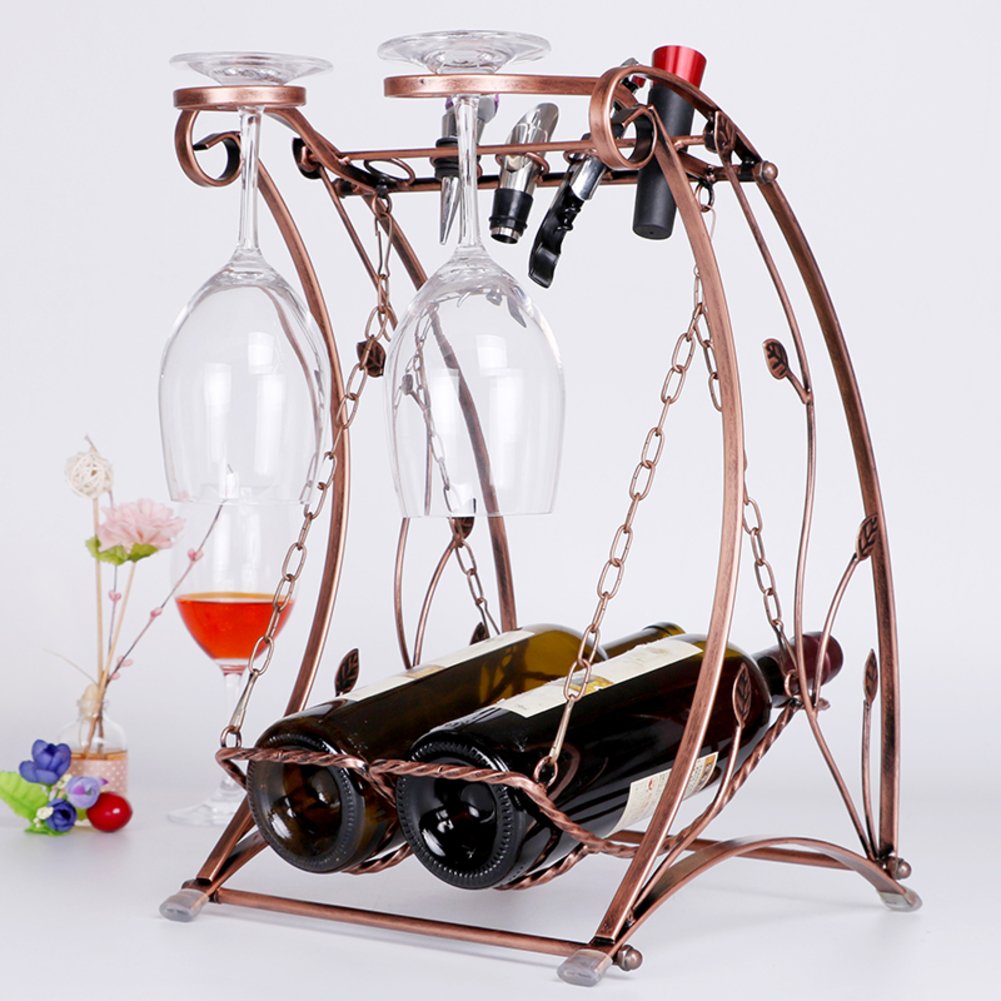 Premium Wine Glass Holder - Freestanding Stemware Storage Organizer & Display Stand (10x10x16 Inches) - Perfect for Kitchen, Bar, or Dining Room Wine Glass Organization