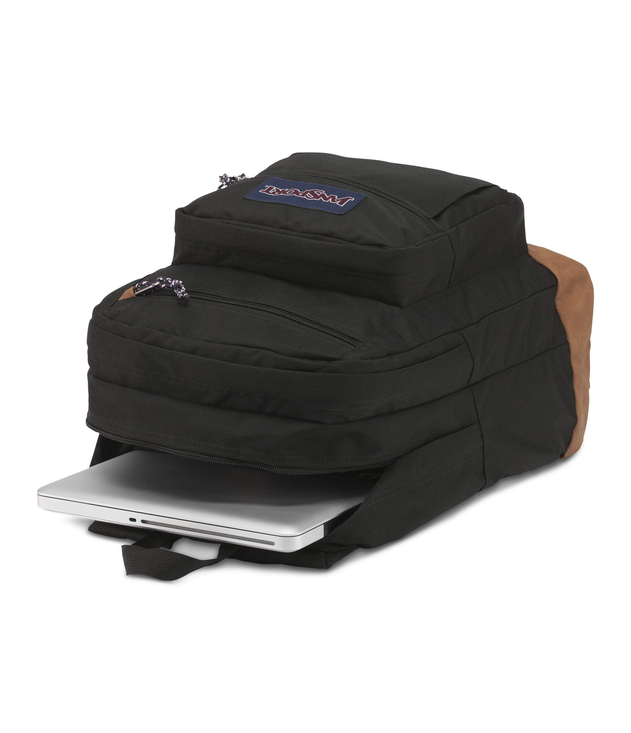 JanSport Cool Backpack - Large 15-Inch Laptop Sleeve, Ergonomic Straps, 2 Compartments, Black - Perfect for School, Work, and Travel