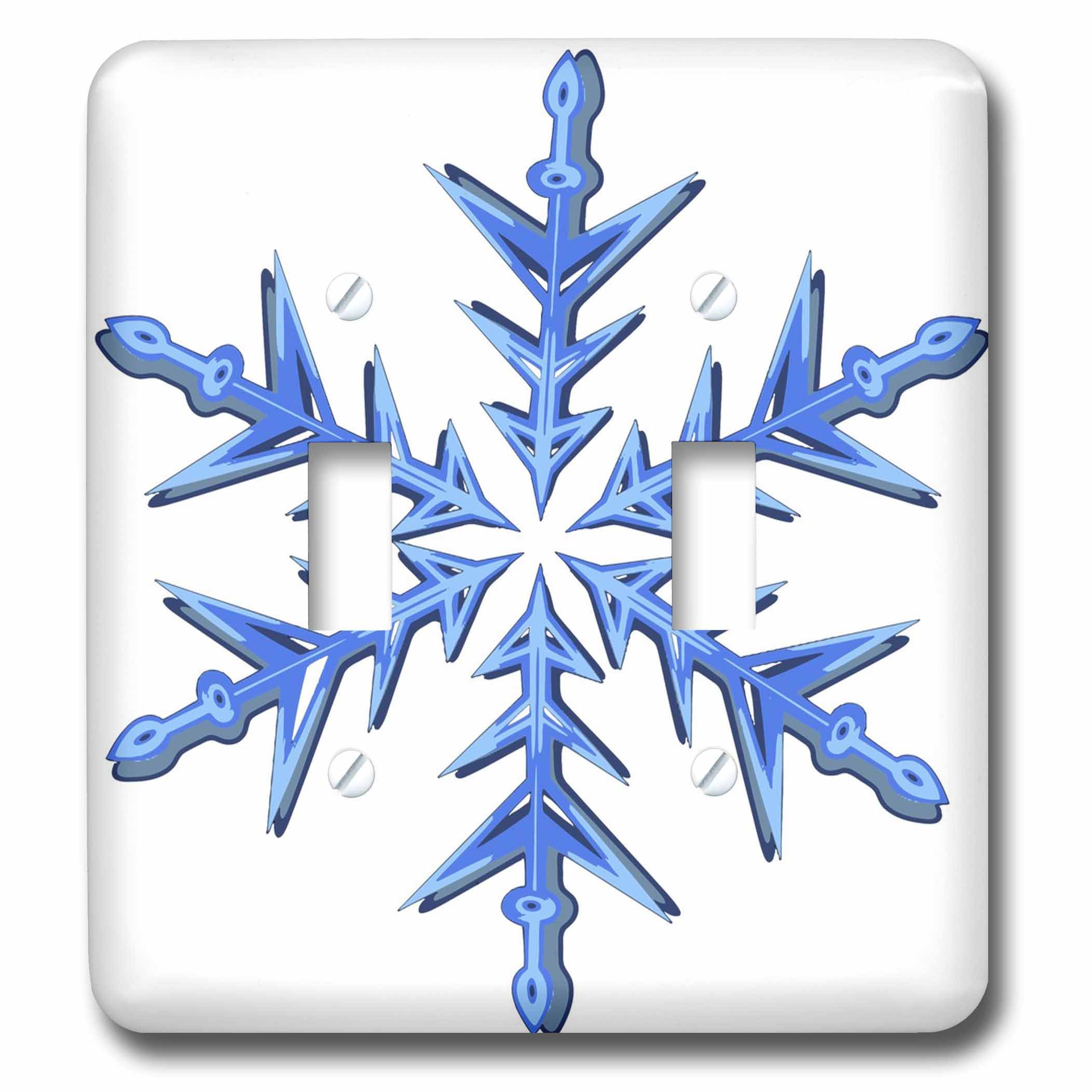 3D Minimalistic Ice Blue Snowflake Toggle Switch - Decorative Light Switch Cover for Home, Office & Holiday Decor (Mixed Colors) - Perfect for Winter, Christmas & Seasonal Home Decorating