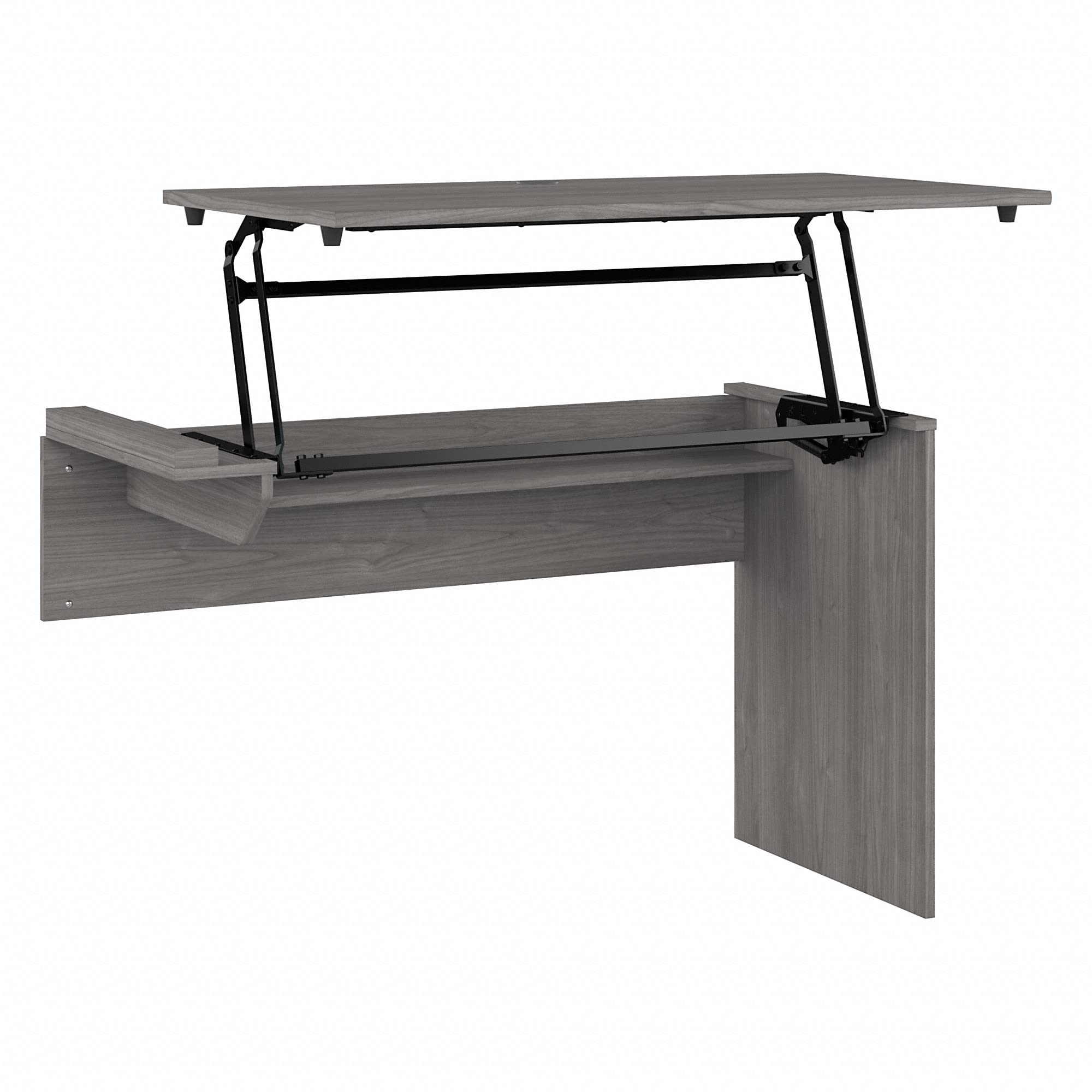 Bush Furniture Cabot 3-Position Adjustable Sit to Stand Desk Return in Modern Gray - Perfect for Home Office, Workspace & Ergonomic Workstations