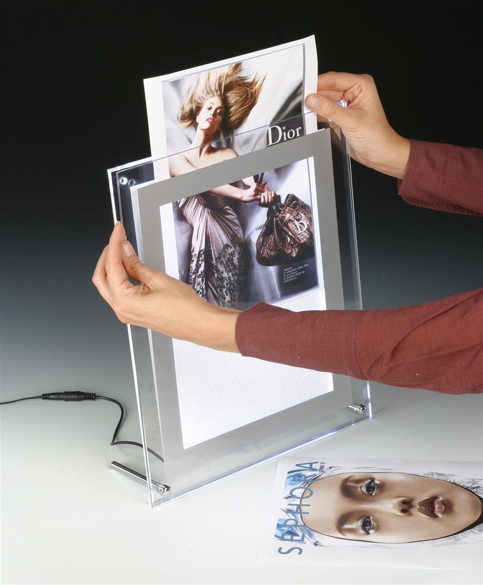 11x17 LED Picture Frame - Illuminated Photo Display for Home, Office & Business Decor | Clear Backlit Frame with Energy-Efficient Lighting | Perfect for Wall Art, Wedding Photos & Retail Displays (APFLP1117)