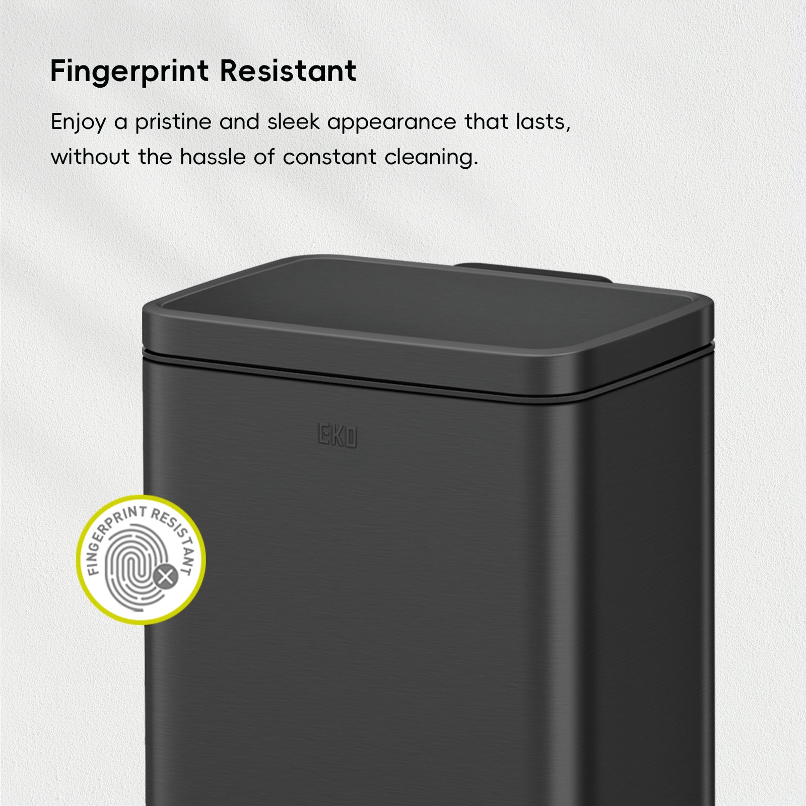 Madison Step Trash Can with Liner - 6L / 1.6 Gallon Matte Black Waste Bin for Kitchen, Bathroom & Office