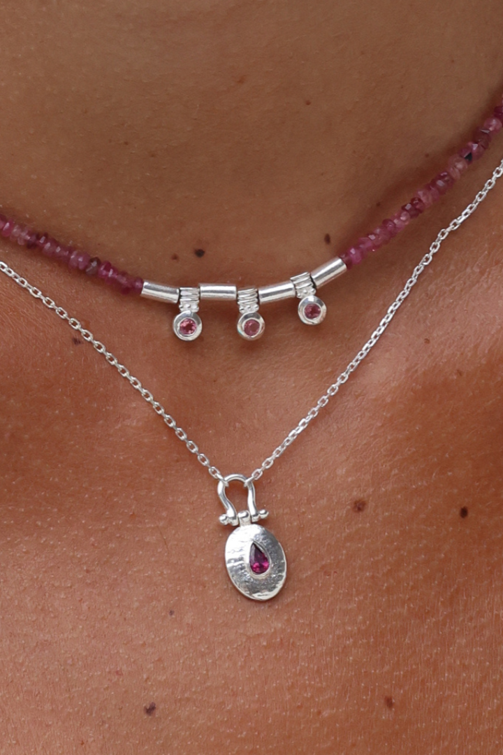 Serena Beaded Silver Necklace - Elegant Sterling Silver Jewelry for Women | Perfect for Weddings, Parties & Everyday Wear