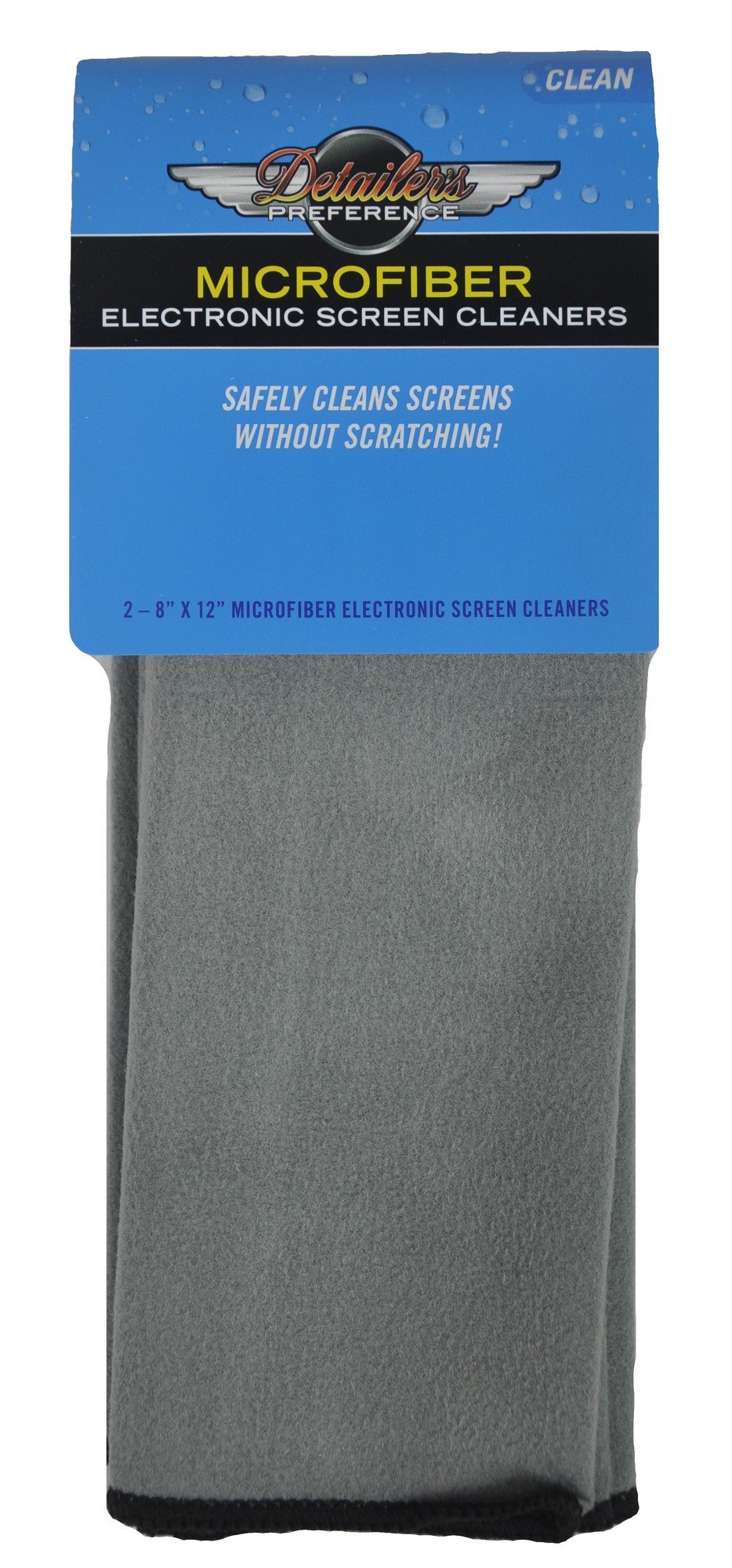 Eurow Premium Microfiber Cleaning Cloths for Phone Screens, Laptops, Glasses & Electronics - 2 Pack, Gray - Streak-Free Cleaning for Smartphones, Tablets, Cameras & Eyewear