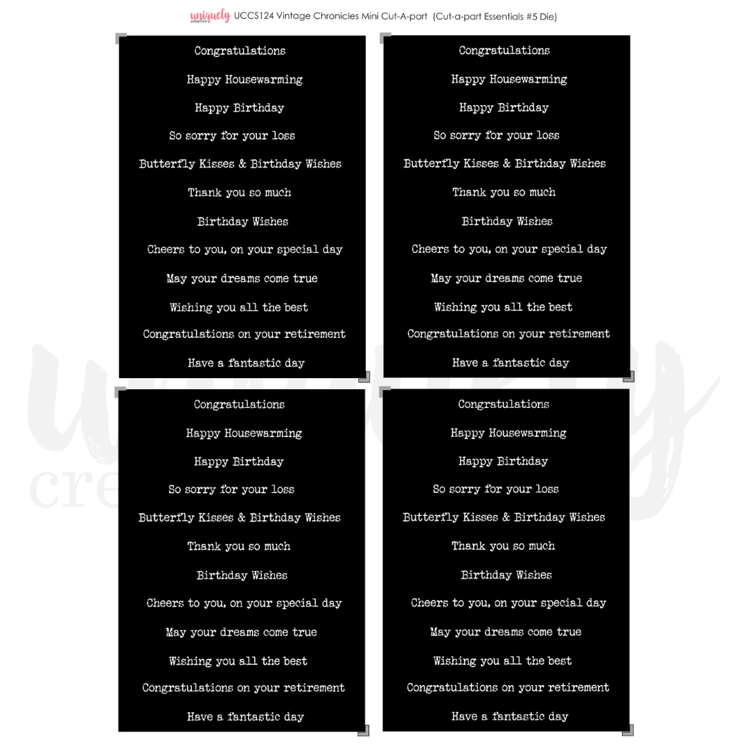 Vintage Chronicles Cut a Part Sheet Mini - DIY Scrapbooking Supplies for Card Making, Journaling & Craft Projects - Perfect for Memory Books, Photo Albums & Handmade Greeting Cards