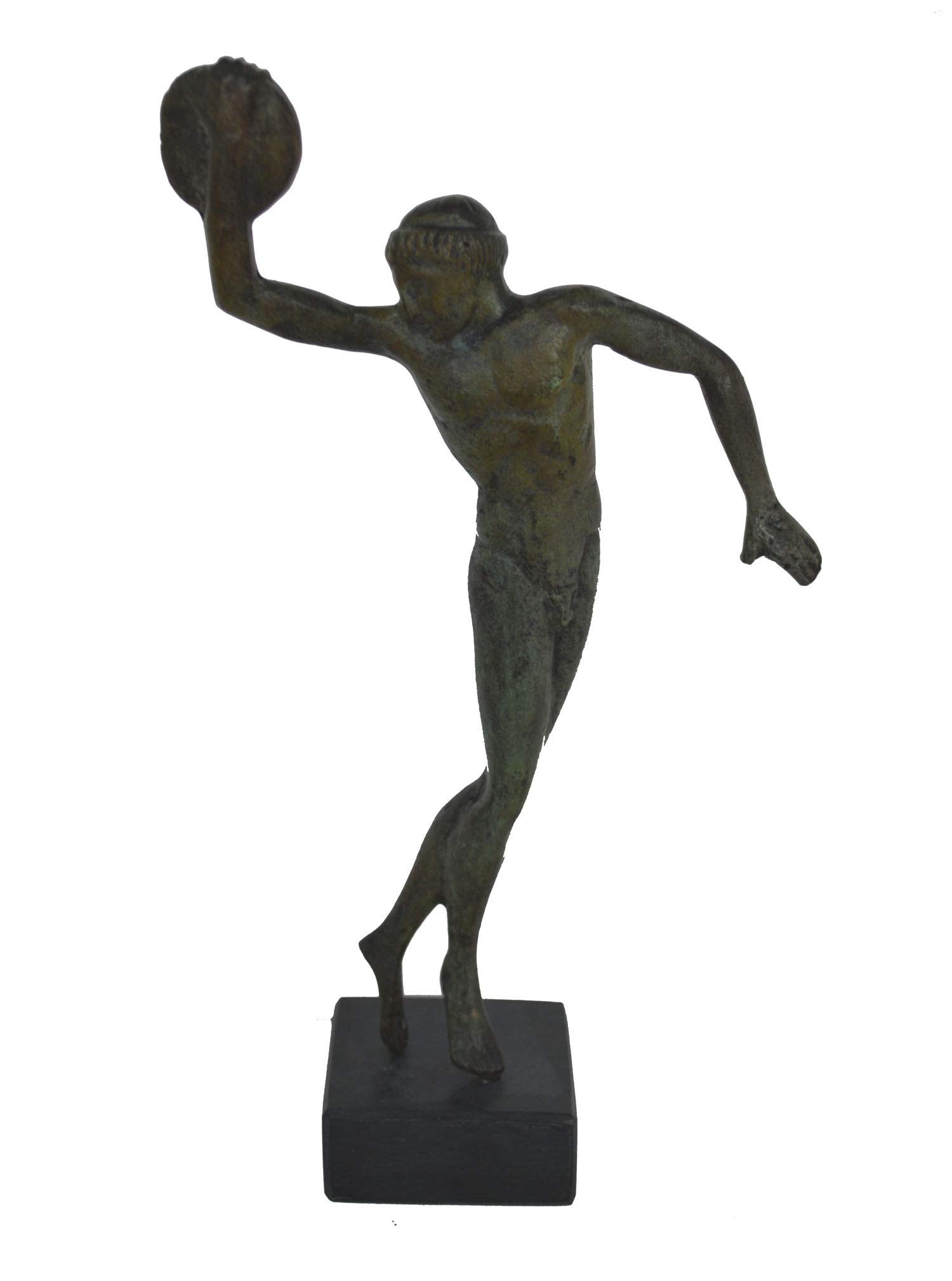 Discobolus Bronze Statue - Olympic Games Discus Thrower Athlete Sculpture - Perfect for Sports Decor, Office Desk, and Gift for Athletes