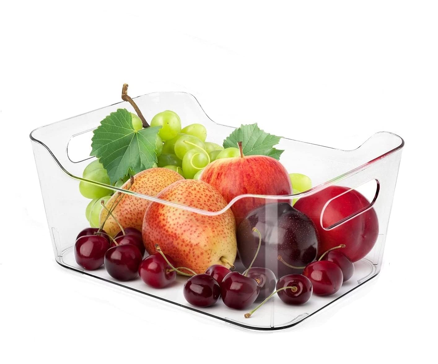 Clear Plastic Refrigerator Organizer Bins - BPA Free Storage Containers with Handles for Fridge, Freezer, Pantry | Perfect for Kitchen, Bathroom & Cabinet Organization | Keep Food Fresh & Home Neat